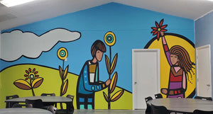 Boys & Girls, Science Room, Mural by Fiorella Podesta, Art by Fio